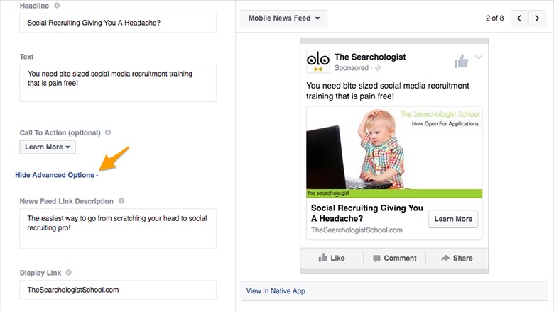 Facebook Hiring Ads Example Two