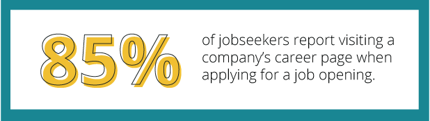 85% of jobseekers look at career sites
