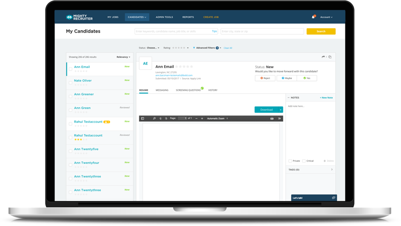 simlify candidate management