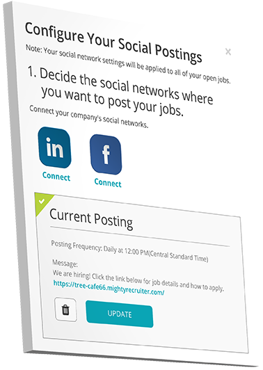 Configure your social postings